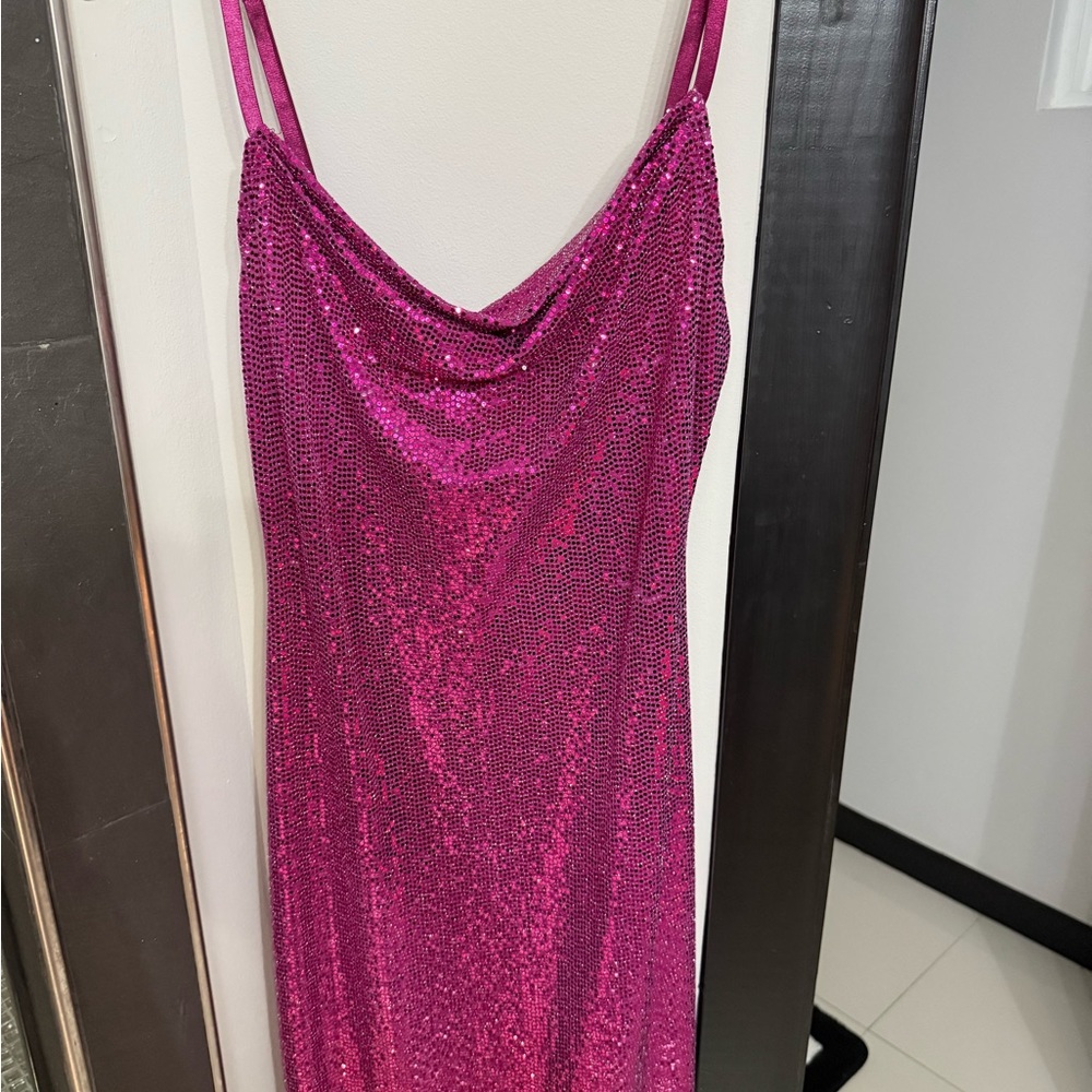 Sparkling Pink Sequin Dress - Picture 2 of 9